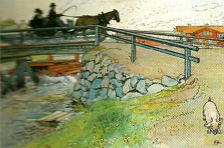 Carl Larsson bron Norge oil painting art